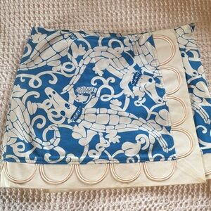 Lilly Pulitzer Blue and Cream Alligator Skirt
